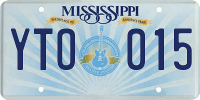 MS license plate YTO015