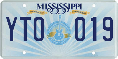 MS license plate YTO019