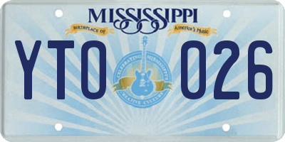 MS license plate YTO026