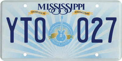 MS license plate YTO027