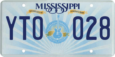 MS license plate YTO028