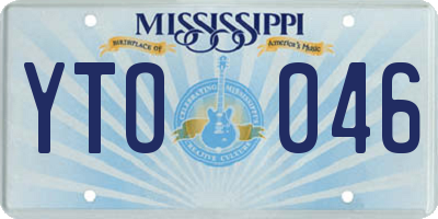 MS license plate YTO046