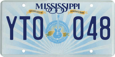 MS license plate YTO048