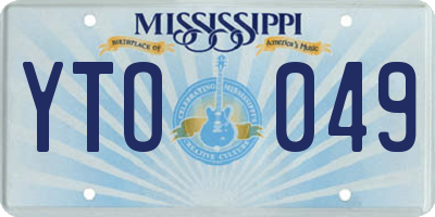 MS license plate YTO049