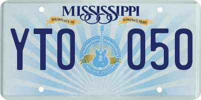 MS license plate YTO050