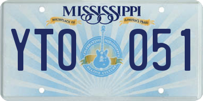 MS license plate YTO051