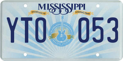 MS license plate YTO053