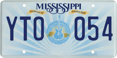 MS license plate YTO054
