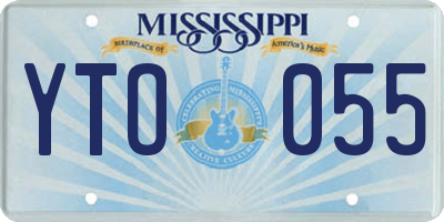 MS license plate YTO055