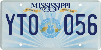 MS license plate YTO056