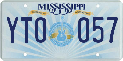 MS license plate YTO057
