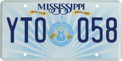MS license plate YTO058