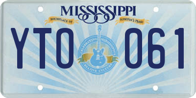 MS license plate YTO061
