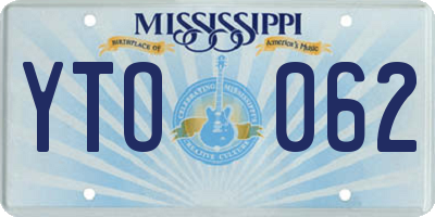 MS license plate YTO062