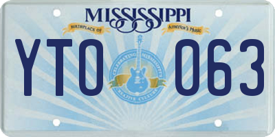 MS license plate YTO063