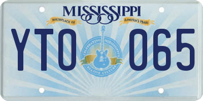 MS license plate YTO065
