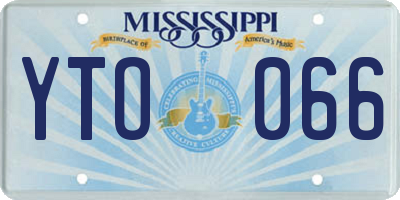 MS license plate YTO066