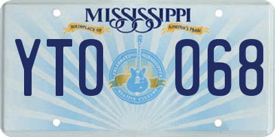 MS license plate YTO068