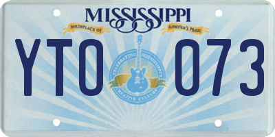 MS license plate YTO073