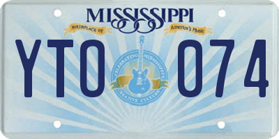 MS license plate YTO074
