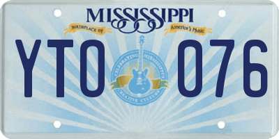 MS license plate YTO076