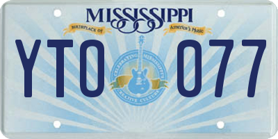 MS license plate YTO077