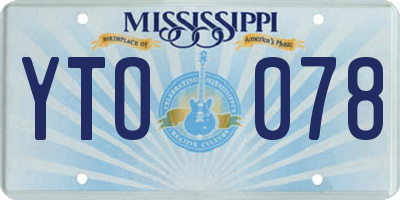 MS license plate YTO078