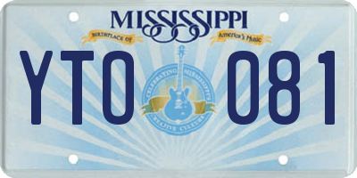 MS license plate YTO081