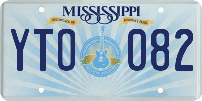 MS license plate YTO082