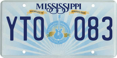 MS license plate YTO083