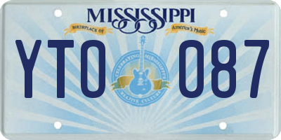 MS license plate YTO087