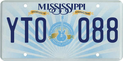 MS license plate YTO088