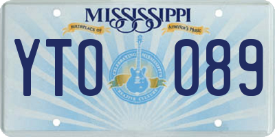 MS license plate YTO089