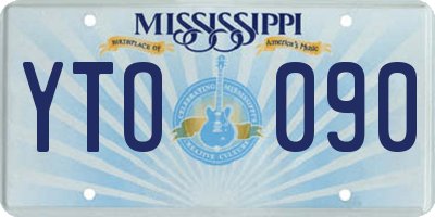 MS license plate YTO090