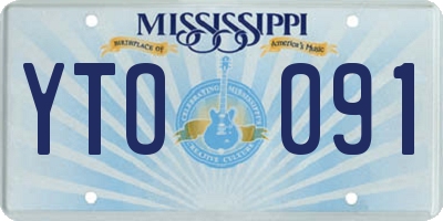 MS license plate YTO091