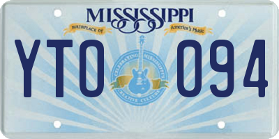 MS license plate YTO094