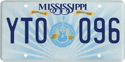 MS license plate YTO096