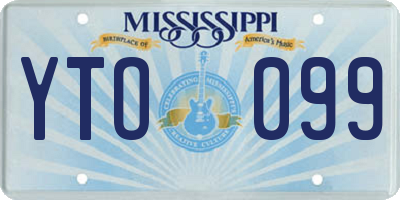 MS license plate YTO099