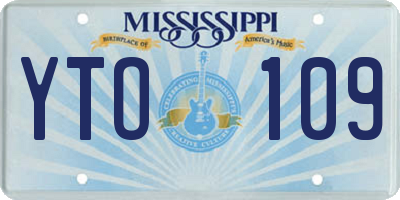 MS license plate YTO109