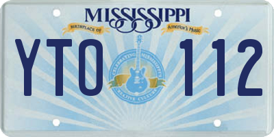 MS license plate YTO112
