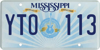 MS license plate YTO113