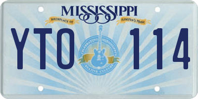MS license plate YTO114