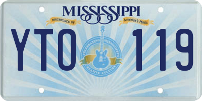 MS license plate YTO119