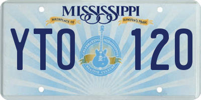 MS license plate YTO120