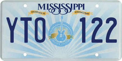 MS license plate YTO122