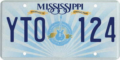 MS license plate YTO124