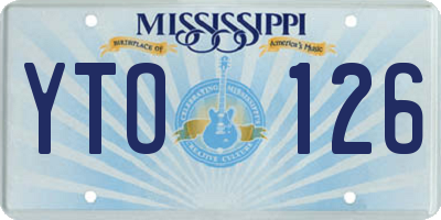 MS license plate YTO126