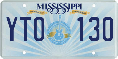 MS license plate YTO130