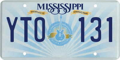 MS license plate YTO131