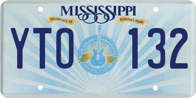MS license plate YTO132
